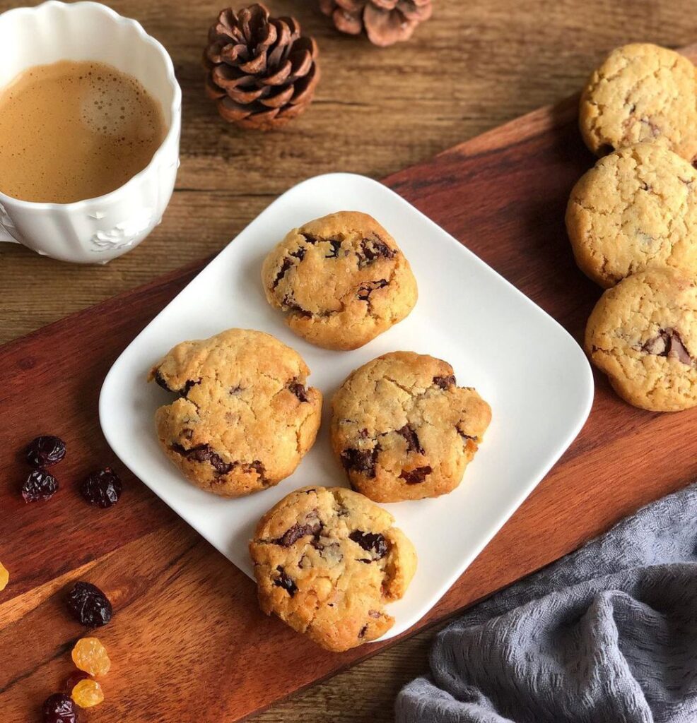 Cookies canneberges et chocolat lait noisettes