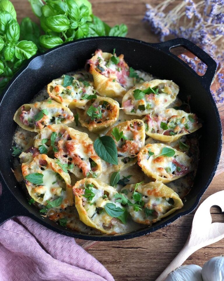 Conchiglioni farcis au jambon et légumes