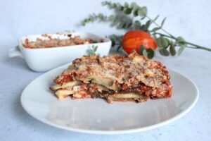 Gratin d&rsquo;aubergine au tofu et au parmesan