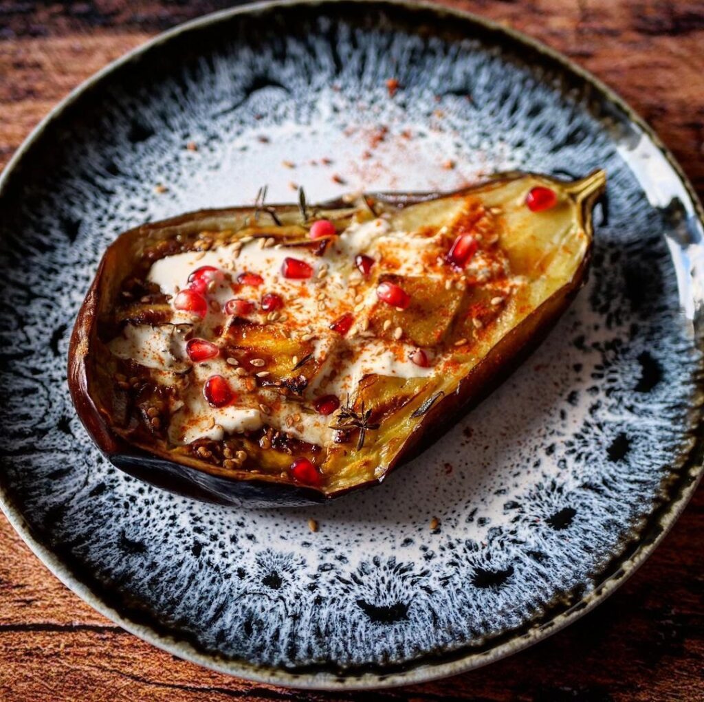 Aubergine rôtie au four