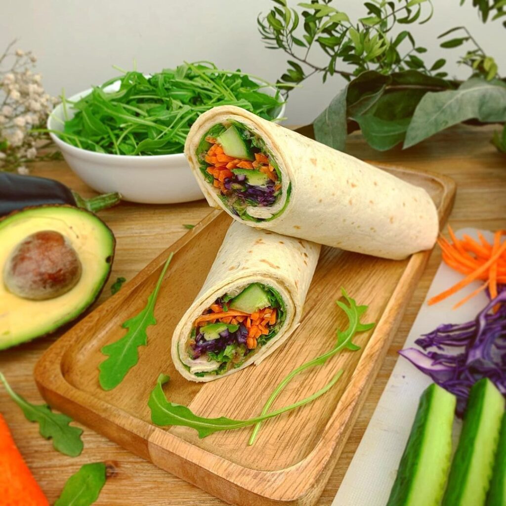 Wrap végan aux crudités