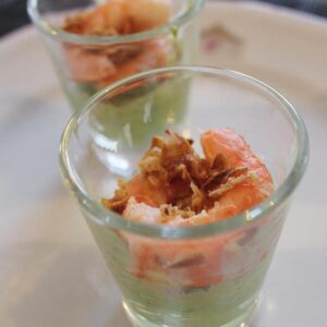 Verrine avocat-crevettes Verrine avocat-crevettes