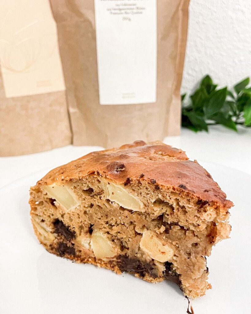 Gâteau protéiné aux pommes et au chocolat