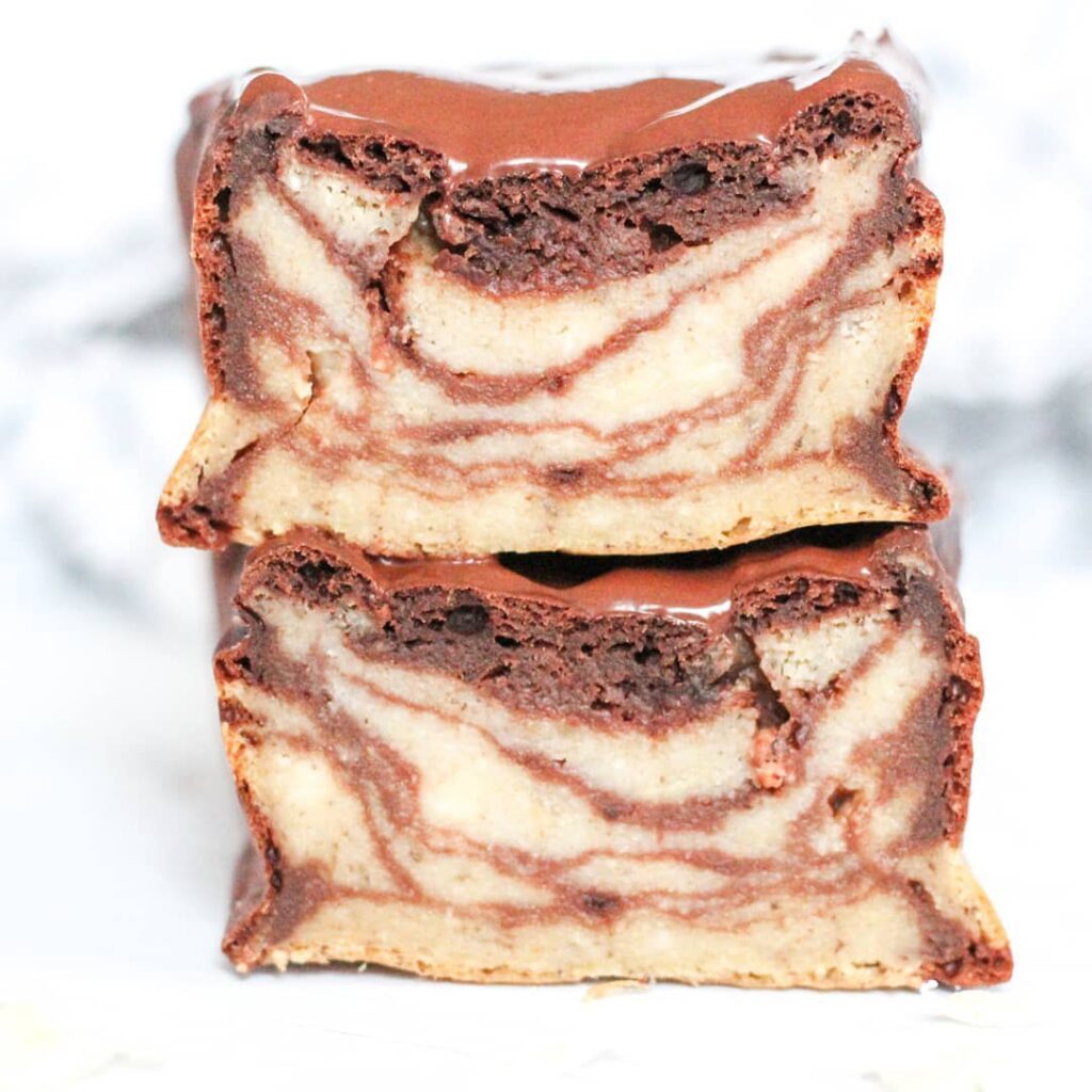 Banana bread marbré choco et coco