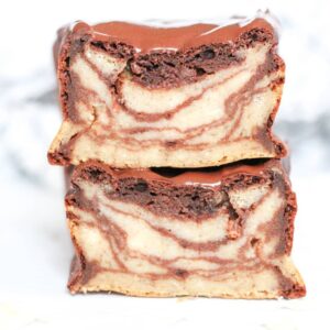 Banana bread marbré choco et coco