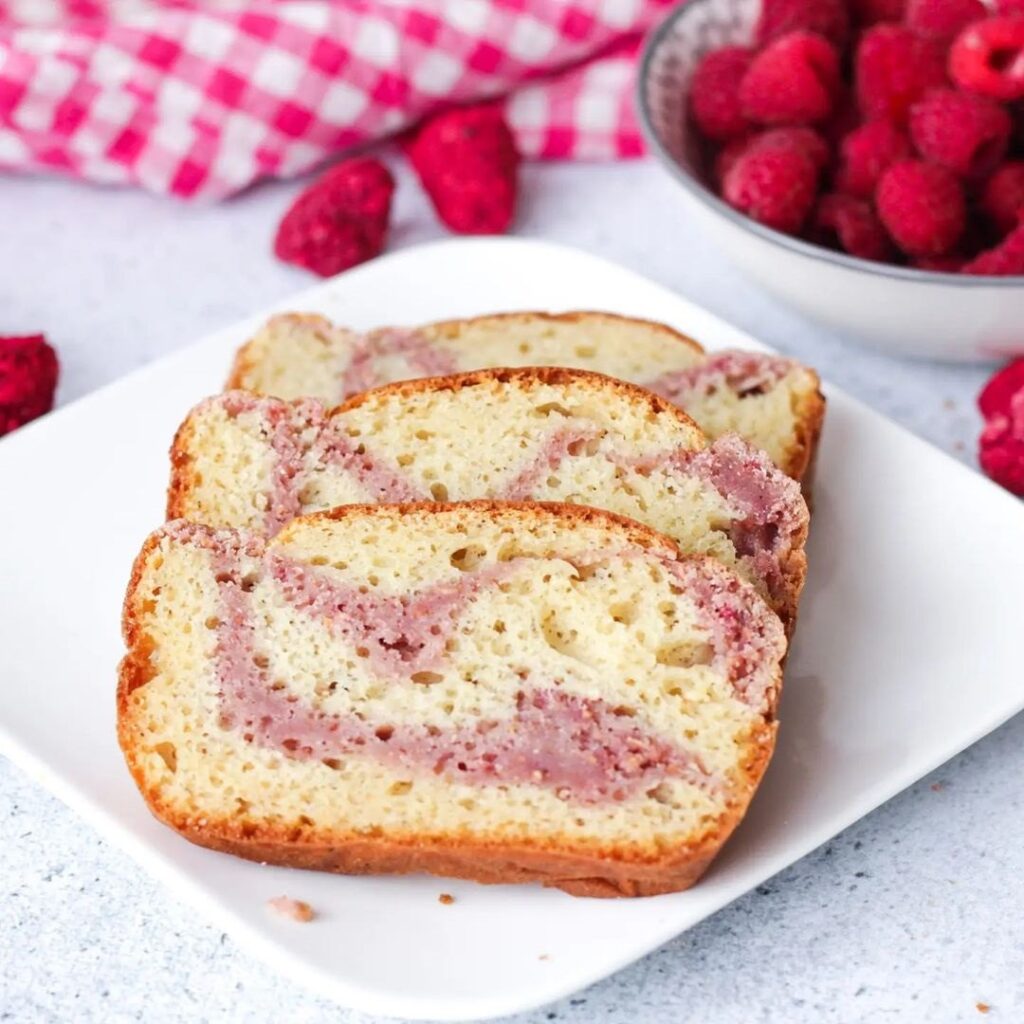 Marbré vanille et framboises