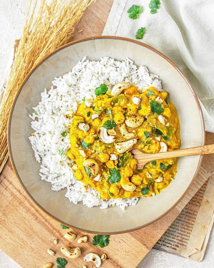 Curry de pois chiche à la courge
