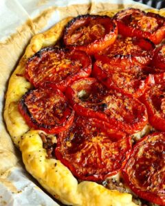 Tarte kefta aux tomates confites