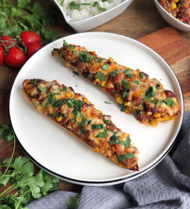 Courgette farcie à la mexicaine