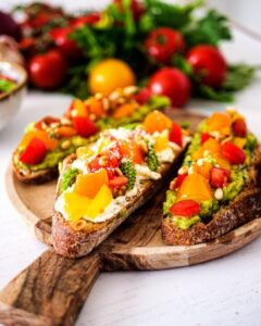 Bruschetta avocat tomates