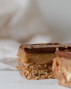 Barre sans cuisson caramel châtaigne