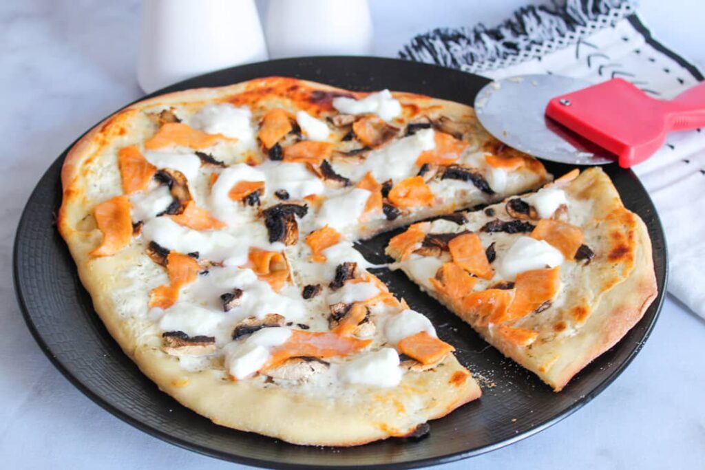 Pizza au saumon