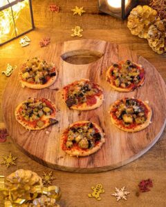 Mini pizzas végé au parmesan