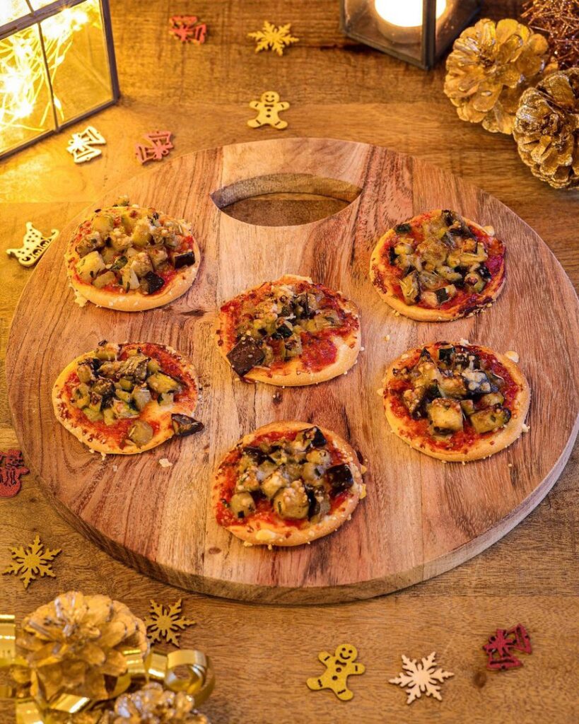 Mini pizzas végé au parmesan
