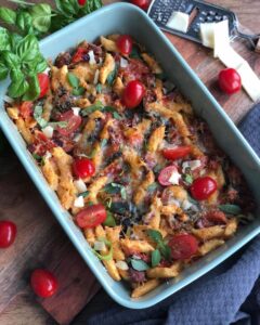 Gnocchis gratinés aux tomates cerise et chorizo