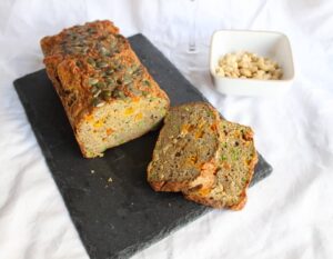 Cake aux potiron et petits pois