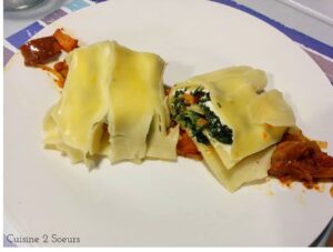 Rotolo di pasta potiron et épinards Rotolo di pasta potiron et épinards