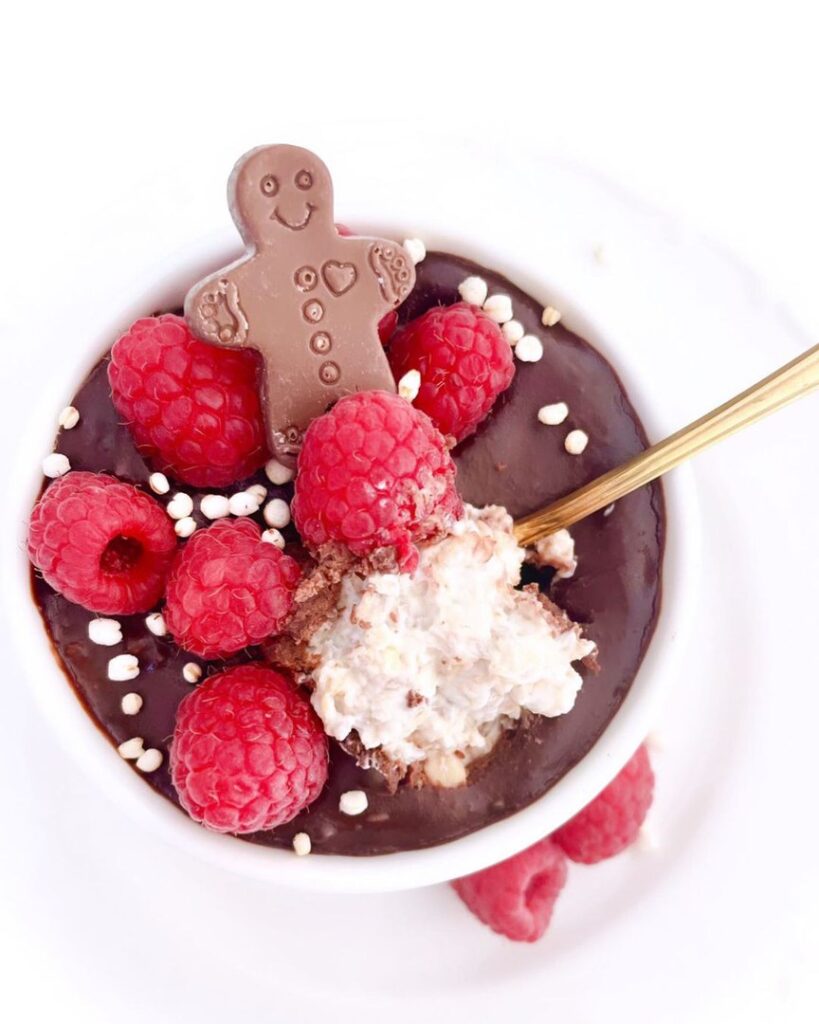 Porridge lait d&rsquo;amande et chocolat noir