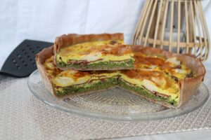 Tarte tricolore au chèvre et au boeuf séché