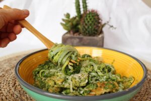 Pates de courgettes au pesto healthy