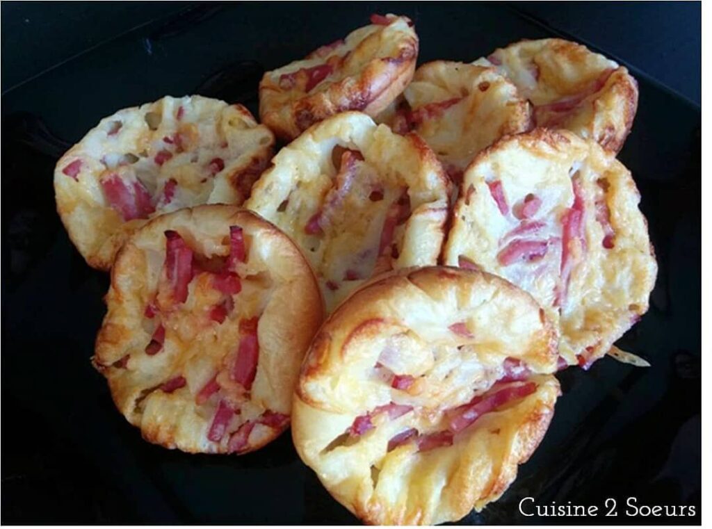 Crêpes soufflées bacon et fromage