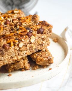 Hazelnut spread oats bars