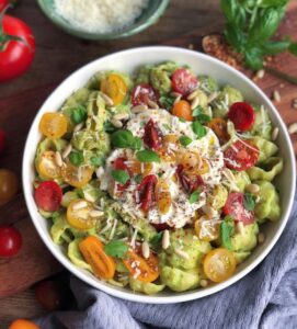 Pasta au pesto d&rsquo;avocat