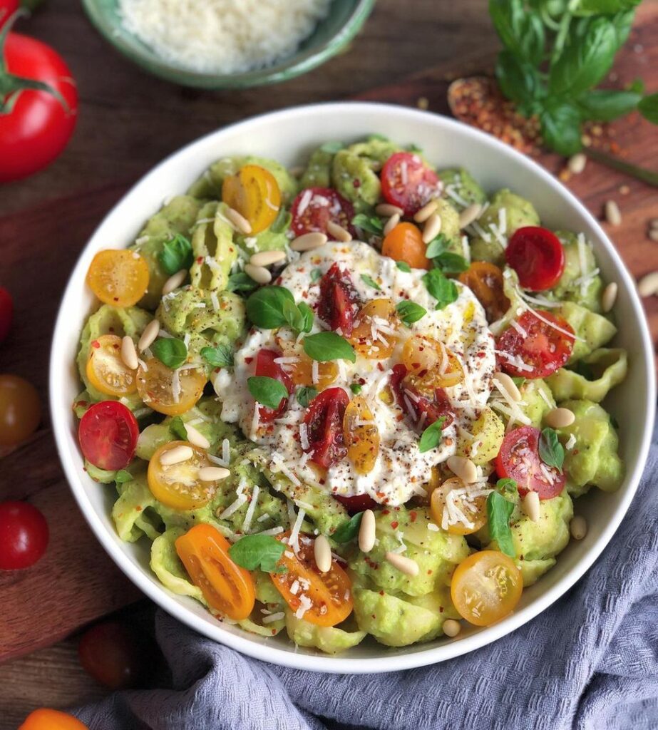 Pasta au pesto d&rsquo;avocat