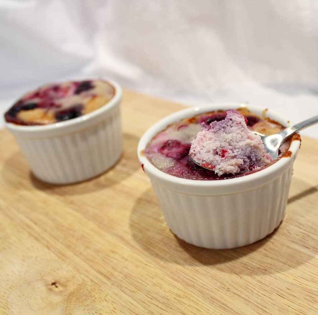 Clafoutis aux fruits rouges et coco