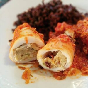 Encornets farcis à la sicilienne