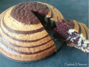 Gâteau marbré au lait végétal