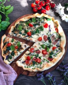 Tarte salée mi-thon mi-pancetta