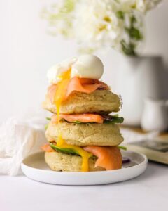 Crumpets – saumon – oeuf