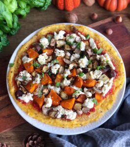 Pizza façon polenta au potimarron