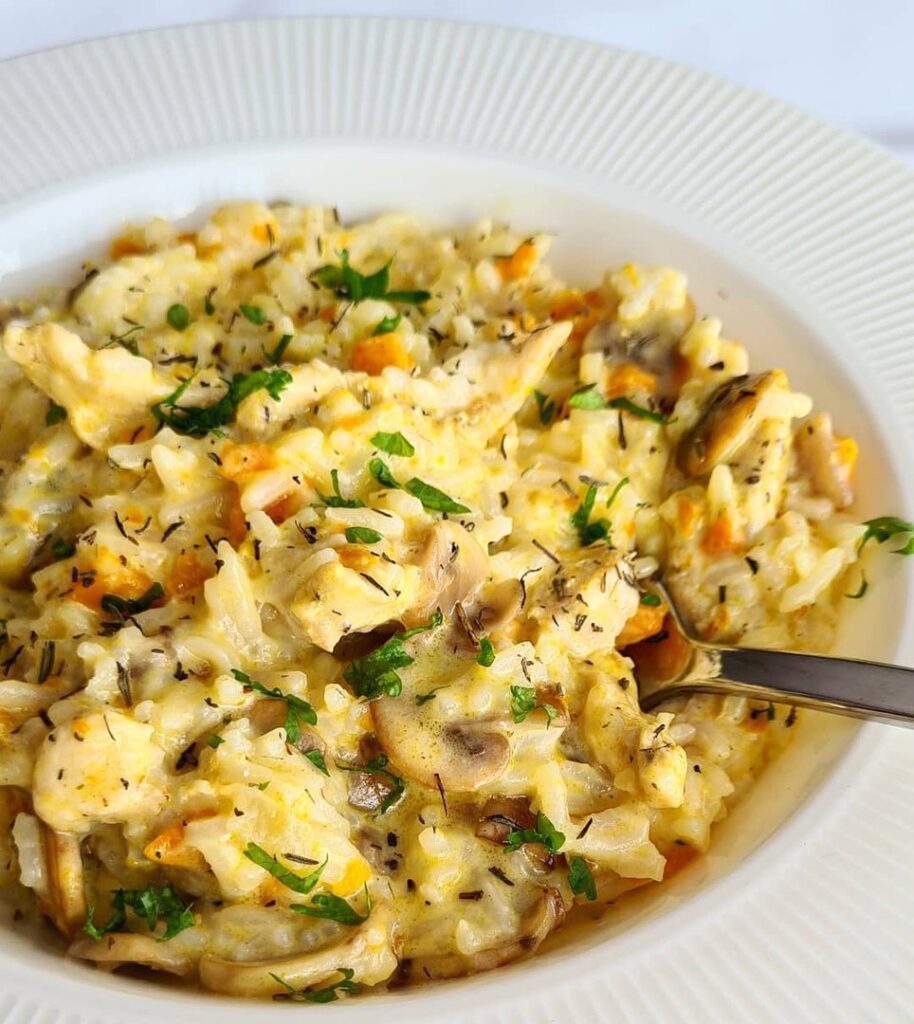 Velouté ultra crémeux au poulet et parmesan