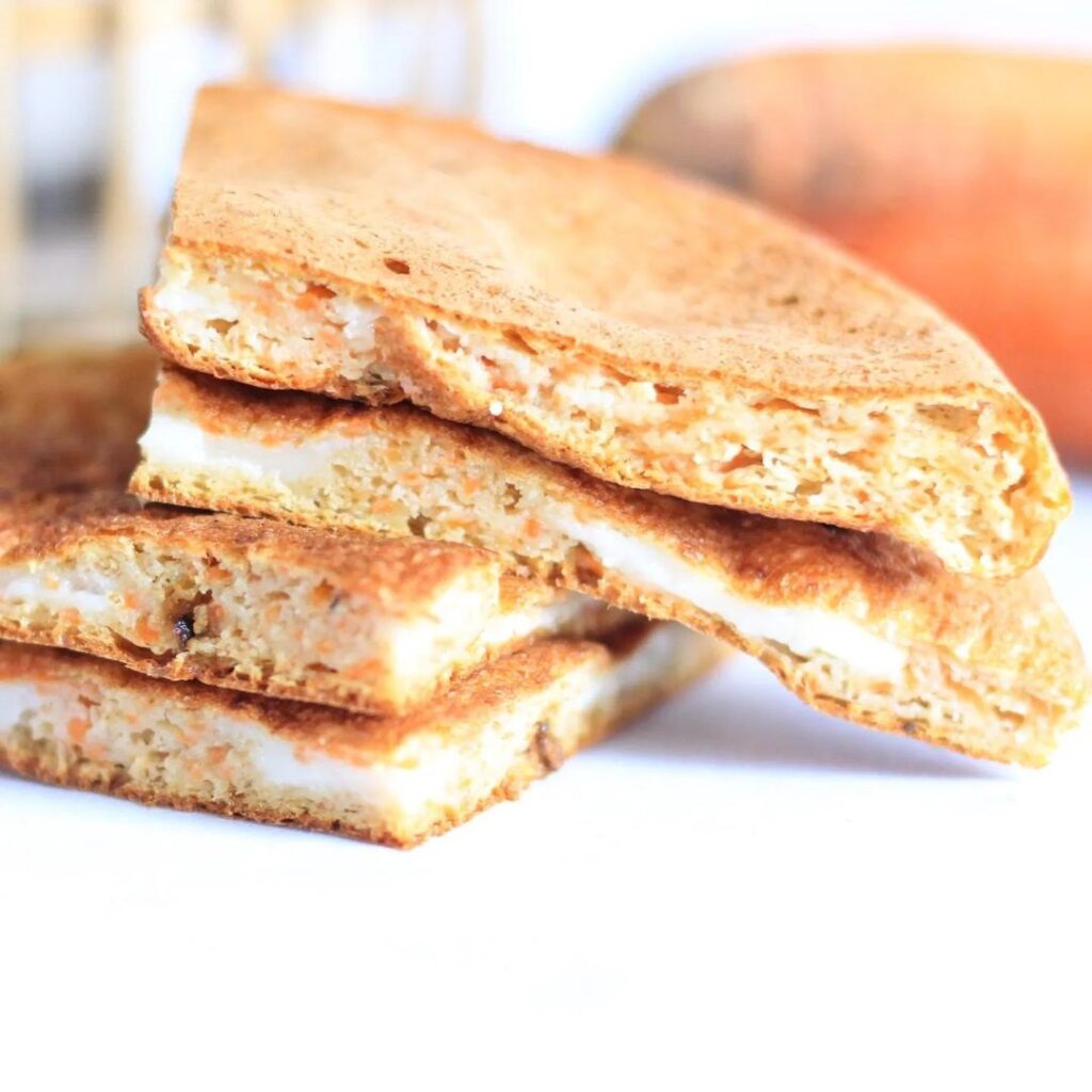 Pancake carottes et chèvre