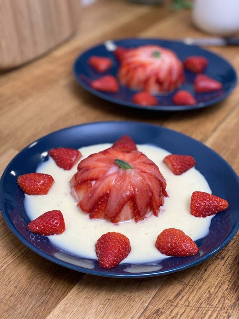 Morango flutuante