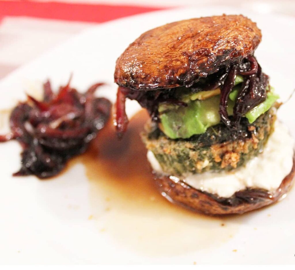 Burger végétarien aux champignons