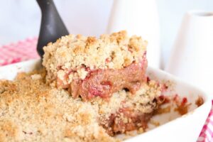 Crumble pomme, rhubarbe