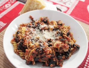 Tomato pasta sans gluten