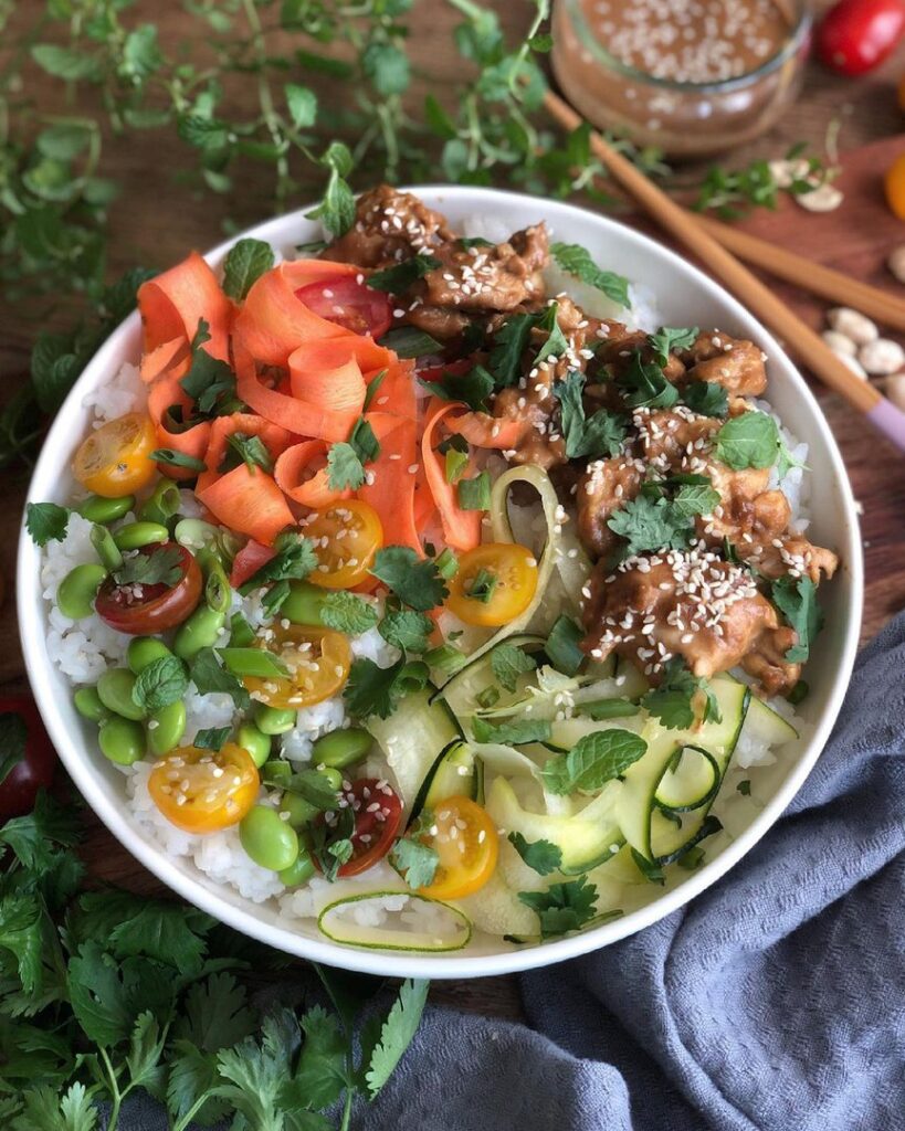 Sushi bowl au poulet