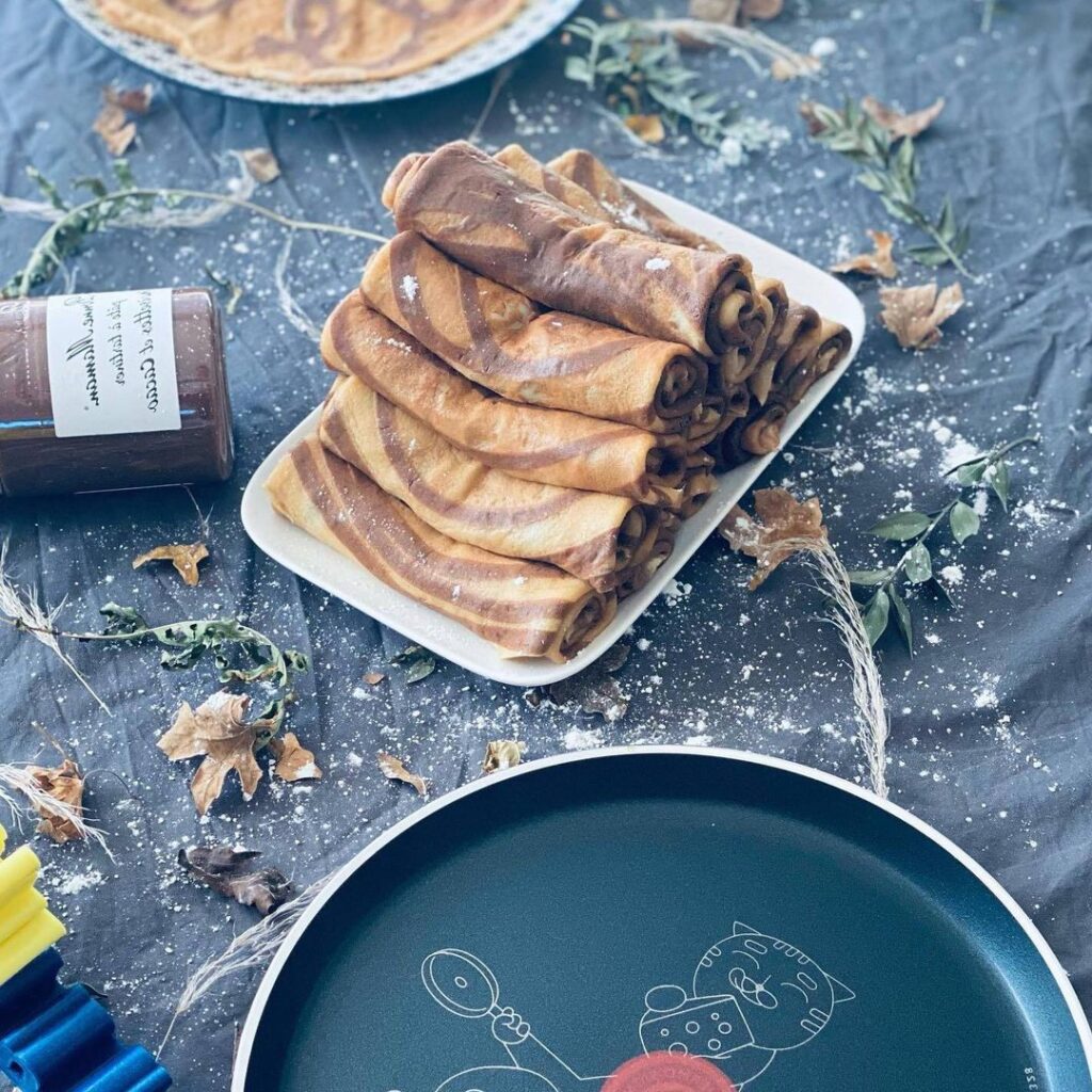 Crêpes tourbillons au chocolat