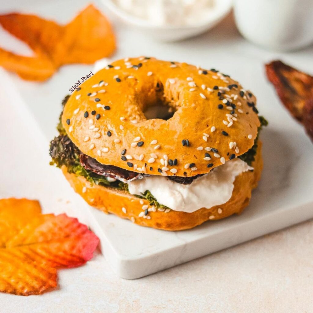 Pumpkin bagel