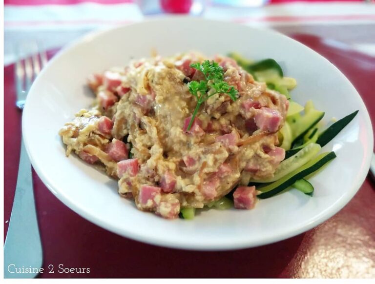 Spaghettis de courgettes façon carbonara
