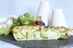 Clafoutis courgette et chèvre