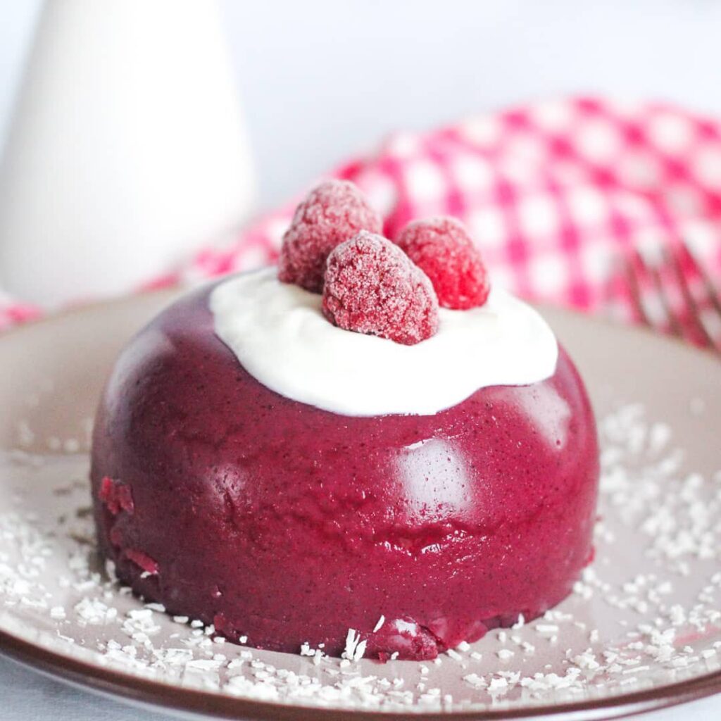 Pudding au cassis