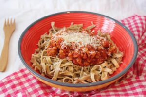 Pâtes bolognaises veggie