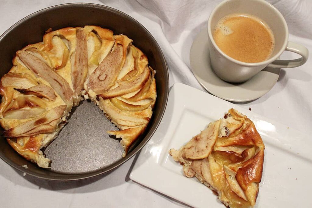 Gâteau aux pommes et fromage blanc