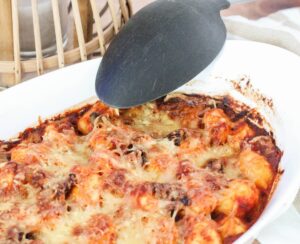 Gratin de gnocchis à la sauce tomate