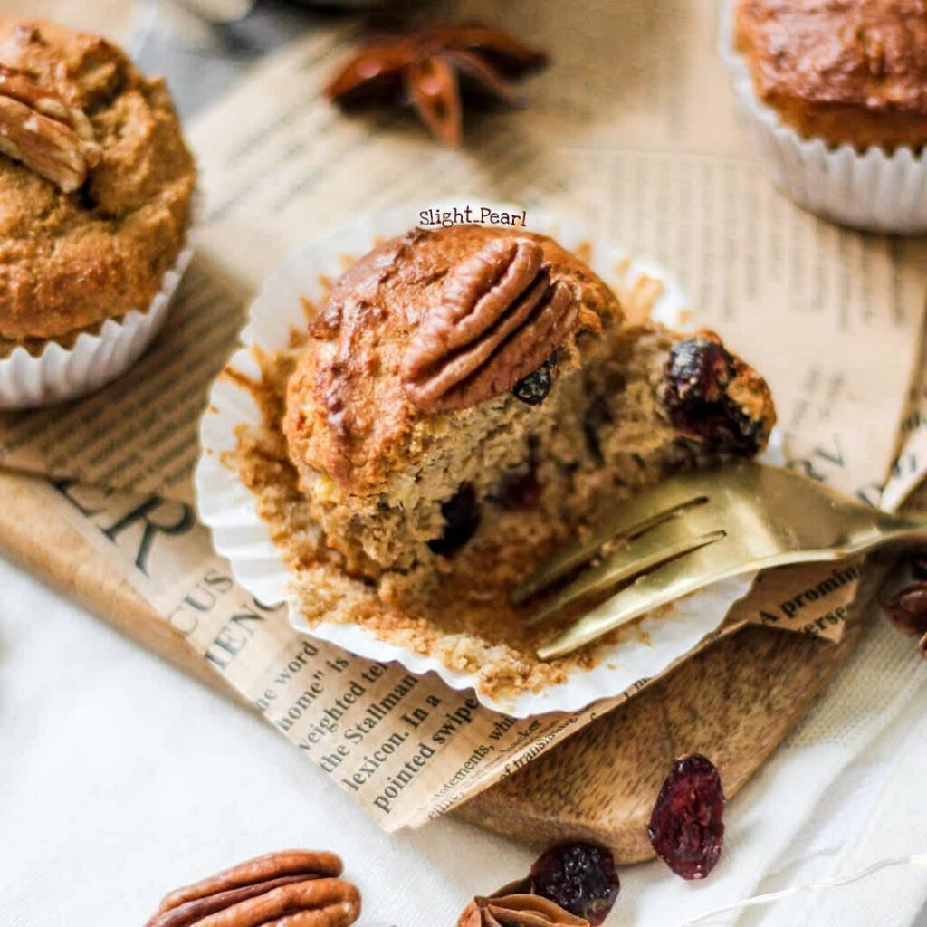 Muffins banane et cranberries